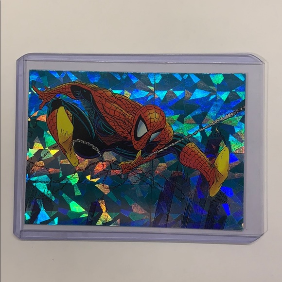 1992 MARVEL SPIDERMAN PRISM CARD 30TH ANNIVERSARY - Picture 2 of 3